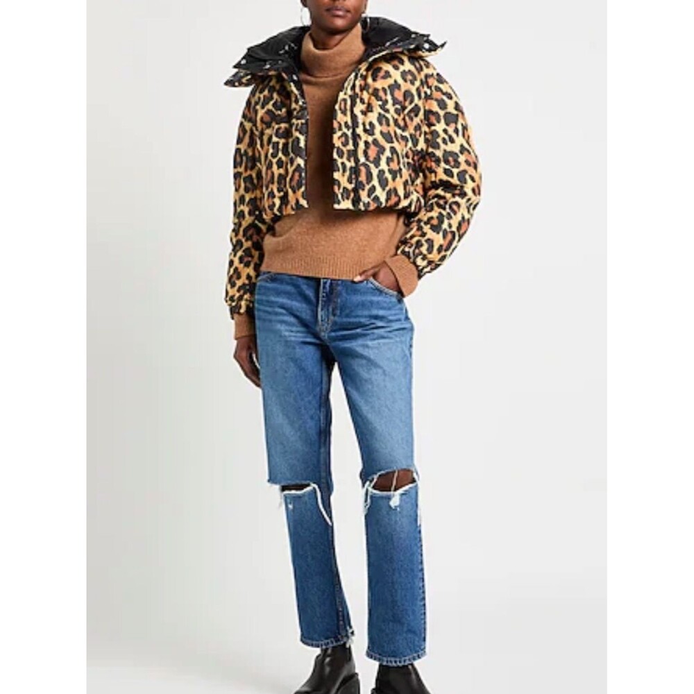 ReDone Originals 90s High Rise Loose Jeans in Breezy Indigo With Rips